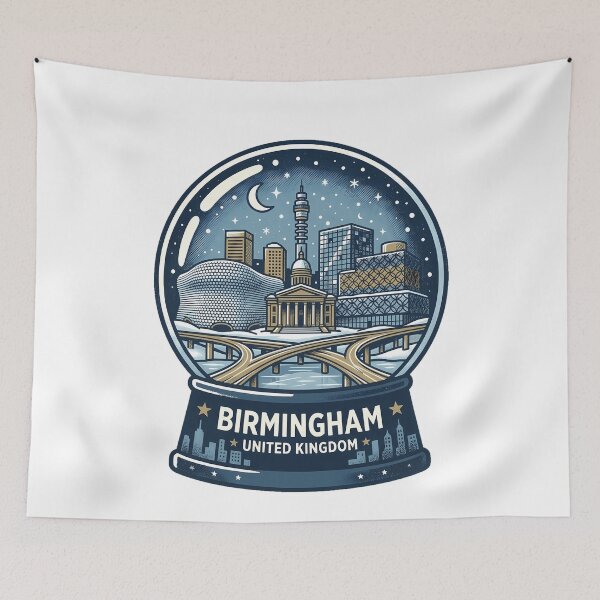 Item preview, Vintage Birmingham Snow Globe Travel Badge designed and sold by k3rstman1.
