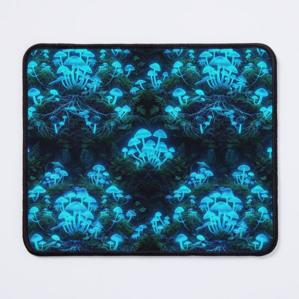 Item preview, Bioluminescent Glowing Mushrooms In Enchanted Forest designed and sold by Owcomm.