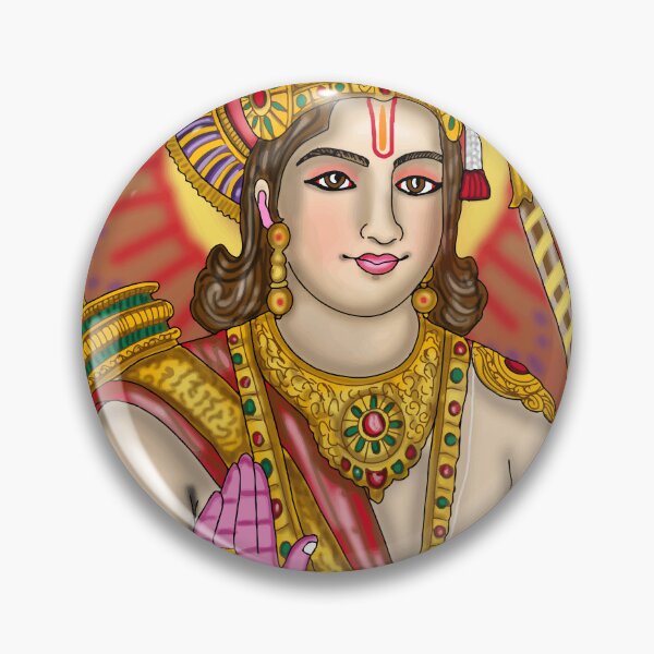 Item preview, Lord Rama Digital Drawing | Hindu Deity Illustration & Spiritual Art designed and sold by Harshit_Digital_Arts.