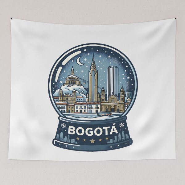Item preview, Vintage Bogotá Snow Globe Travel Badge designed and sold by k3rstman1.