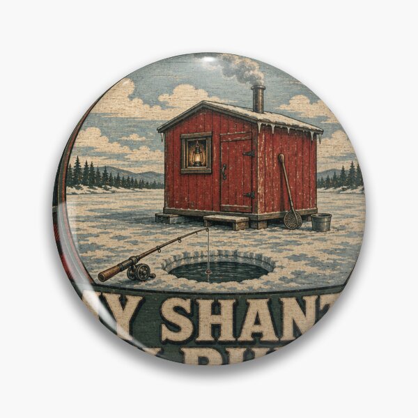 Item preview, My Shanty My Rules Ice Shanty Fishing Humor Lodge Sign designed and sold by BoosterShop.