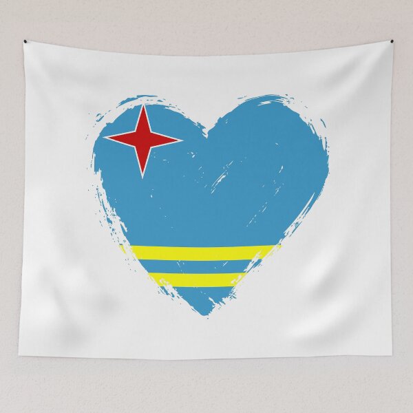 Item preview, Distressed Aruba Flag Heart AW designed and sold by shitpostee.