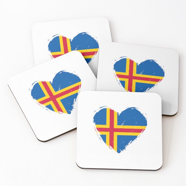Item preview, Distressed Aland Islands Flag Heart AX designed and sold by shitpostee.