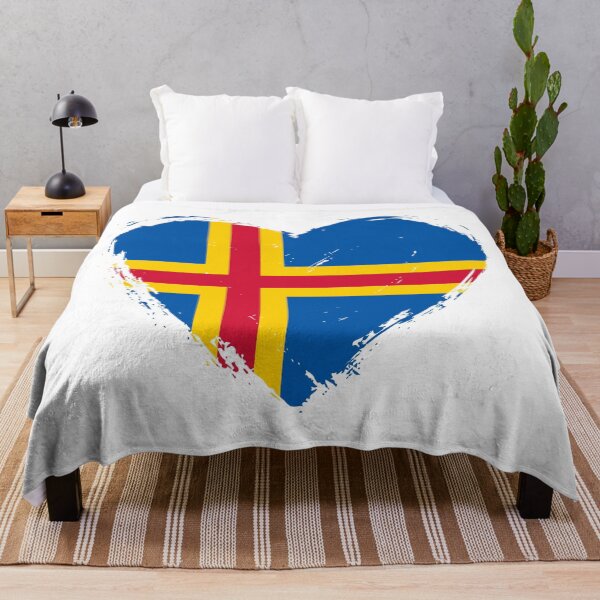 Item preview, Distressed Aland Islands Flag Heart AX designed and sold by shitpostee.