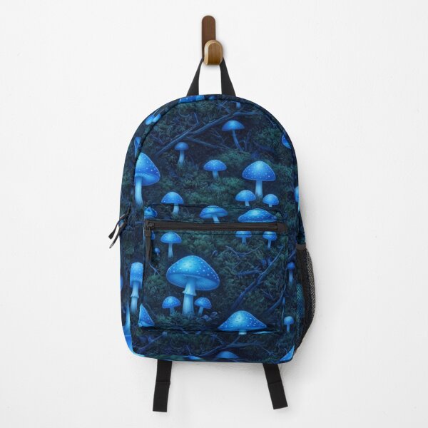 Item preview, Glowing Blue Mushrooms In Dark Forest Moss designed and sold by Owcomm.