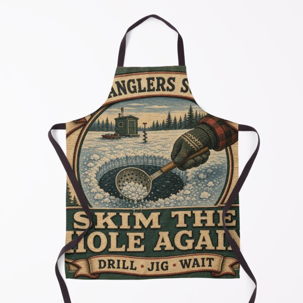 Item preview, Skim The Hole Again Ice Angler Humor Retro Club Badge designed and sold by BoosterShop.