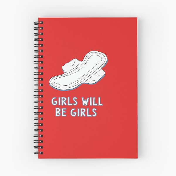 Item preview, Girls Will Be Girls Funny Feminist Period Pad Design designed and sold by peterdesigns.