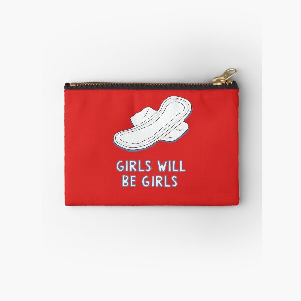 Item preview, Girls Will Be Girls Funny Feminist Period Pad Design designed and sold by peterdesigns.