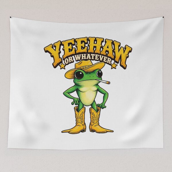 Item preview, Yeehaw or Whatever – Funny Cowboy Frog Western Art designed and sold by SupplyCode.