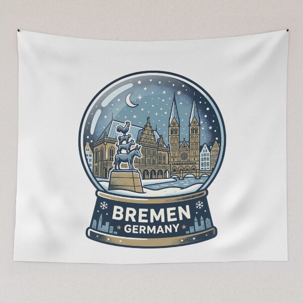 Item preview, Vintage Bremen Snow Globe Travel Badge designed and sold by k3rstman1.