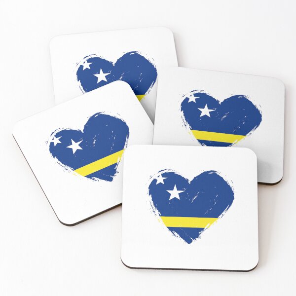 Item preview, Distressed Curacao Flag Heart CW designed and sold by shitpostee.