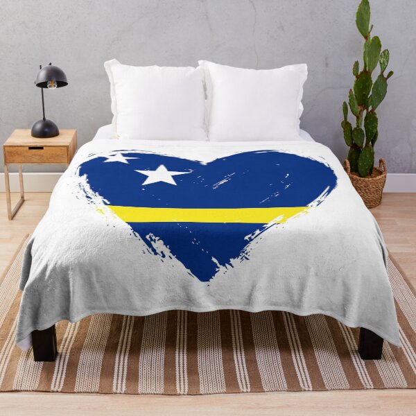Item preview, Distressed Curacao Flag Heart CW designed and sold by shitpostee.