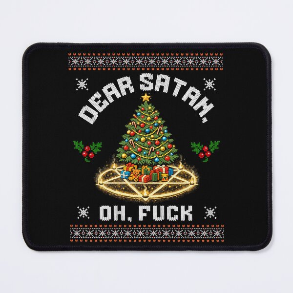 Item preview, Dear Satan Christmas – Dark Humor Ugly Sweater designed and sold by Nacho Average Designs.