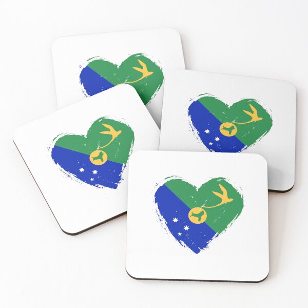Item preview, Distressed Christmas Island Flag Heart CX designed and sold by shitpostee.