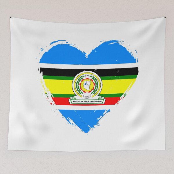 Item preview, Distressed East African Community Flag Heart EAC designed and sold by shitpostee.