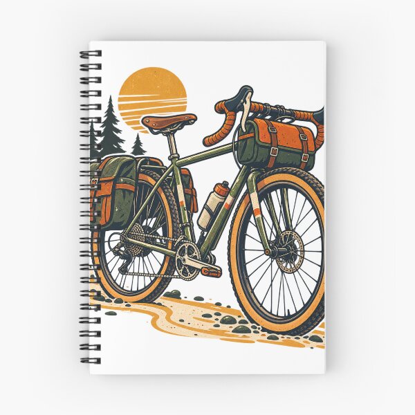 Item preview, Vintage Gravel Bikepacking Sunset – Adventure Cycling Art designed and sold by DigitalKingClub.