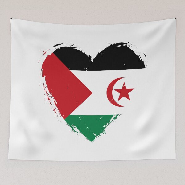 Item preview, Distressed Western Sahara Flag Heart EH designed and sold by shitpostee.
