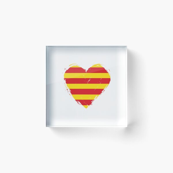 Item preview, Distressed Catalonia Flag Heart CT designed and sold by shitpostee.
