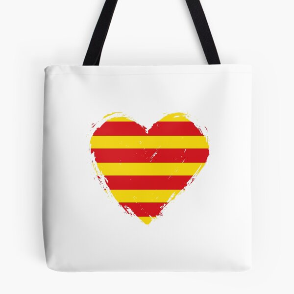 Item preview, Distressed Catalonia Flag Heart CT designed and sold by shitpostee.