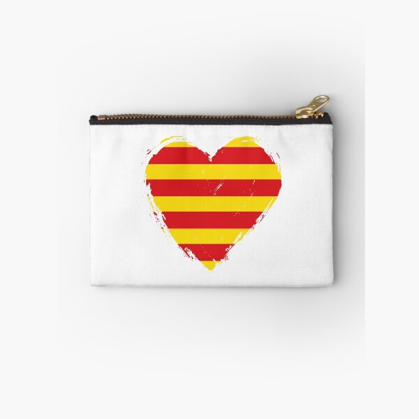 Item preview, Distressed Catalonia Flag Heart CT designed and sold by shitpostee.
