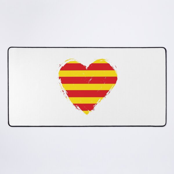 Item preview, Distressed Catalonia Flag Heart CT designed and sold by shitpostee.