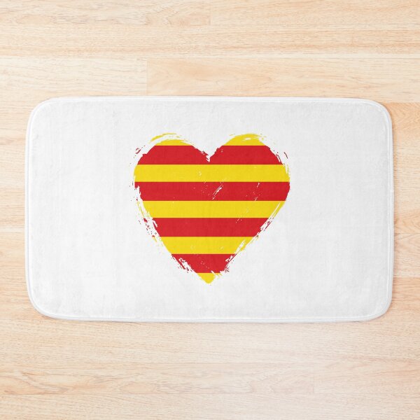Item preview, Distressed Catalonia Flag Heart CT designed and sold by shitpostee.