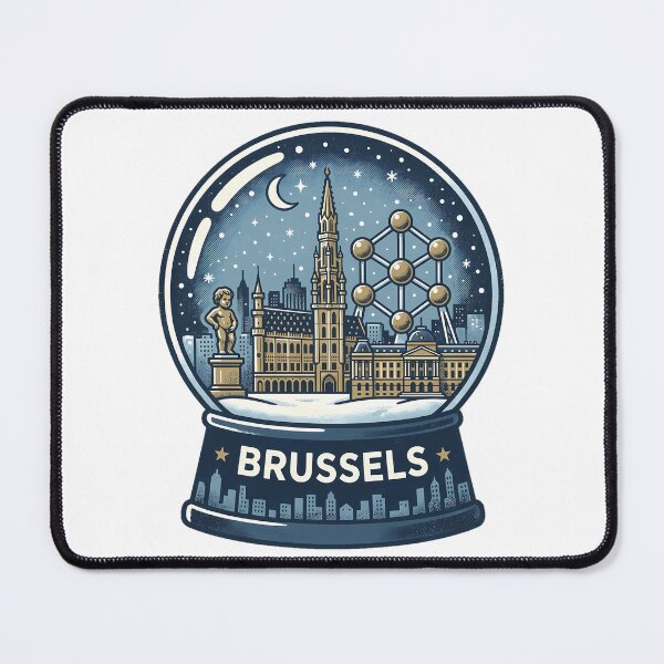 Item preview, Vintage Brussels Snow Globe Travel Badge designed and sold by k3rstman1.
