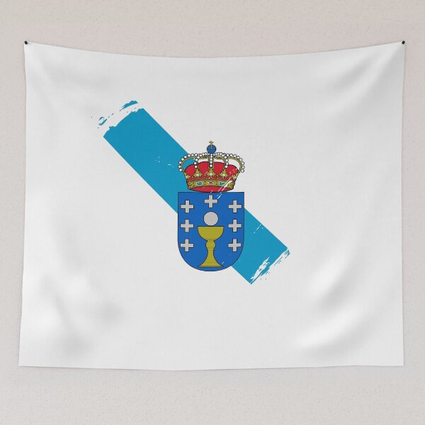 Item preview, Distressed Galicia Flag Heart GA designed and sold by shitpostee.