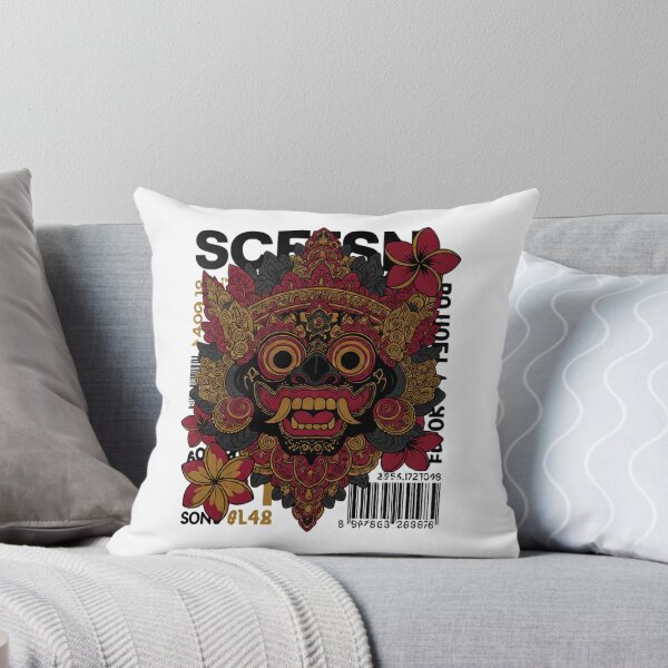 Item preview, Floral Mask Collage Crimson Frangipani Streetwear designed and sold by cannsuh.