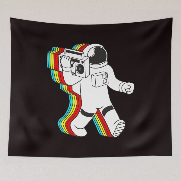 Item preview, Retro Astronaut Boombox Glitch Vibes designed and sold by noah-vyre.