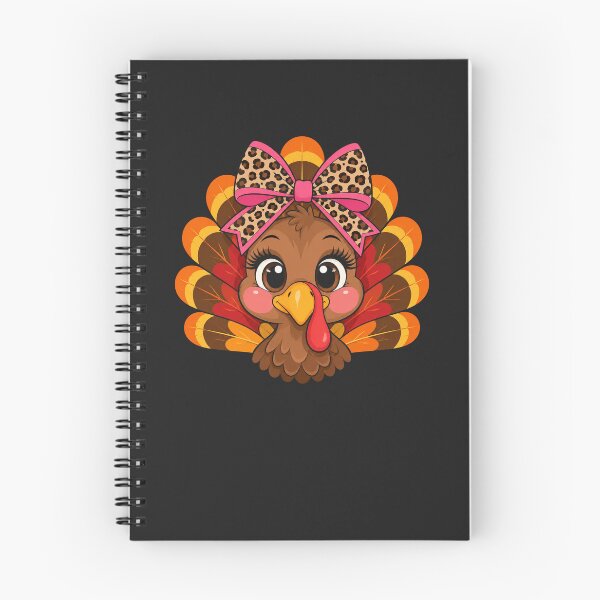 Item preview, Thanksgiving Girl Turkey - Leopard Bow and Feathers designed and sold by Quirky Cotton Collective.