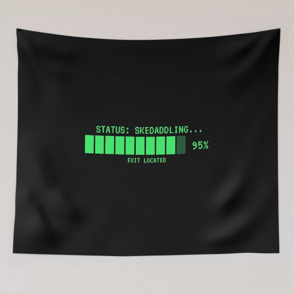 Item preview, Status Skedaddling Funny Retro Loading Bar designed and sold by danielliamgill.