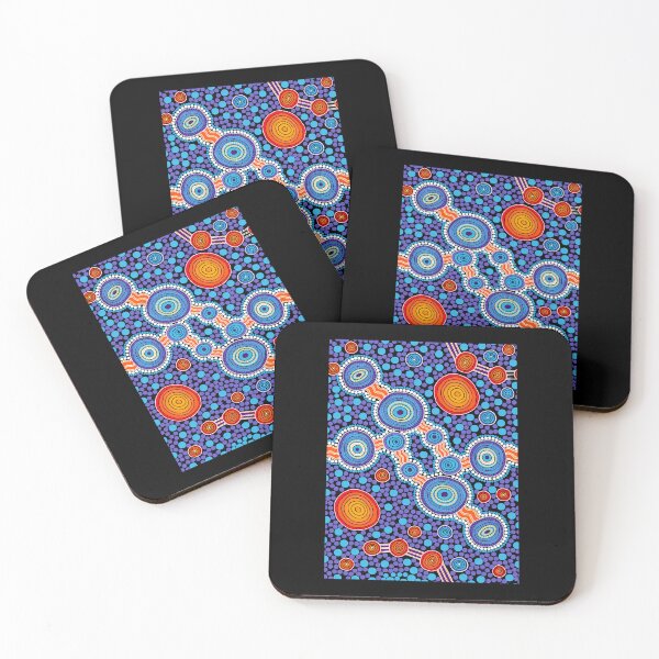 Item preview, Authentic-Aboriginal-Art---The-Journey-Blue designed and sold by eagybru.