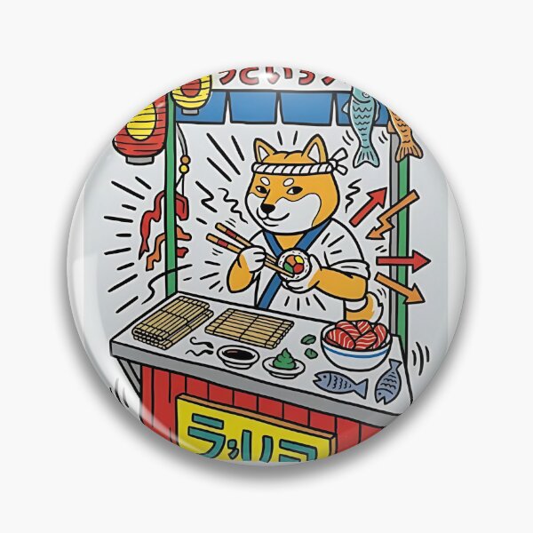 Item preview, Shiba Inu Sushi Chef designed and sold by PictoVibe.