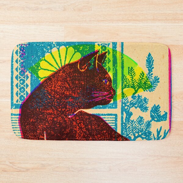 Aperçu de l'œuvre Chat vintage avec cerf et soleil rayonnant créée et vendue par Fani*.