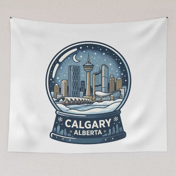 Item preview, Vintage Calgary Snow Globe Travel Badge designed and sold by k3rstman1.