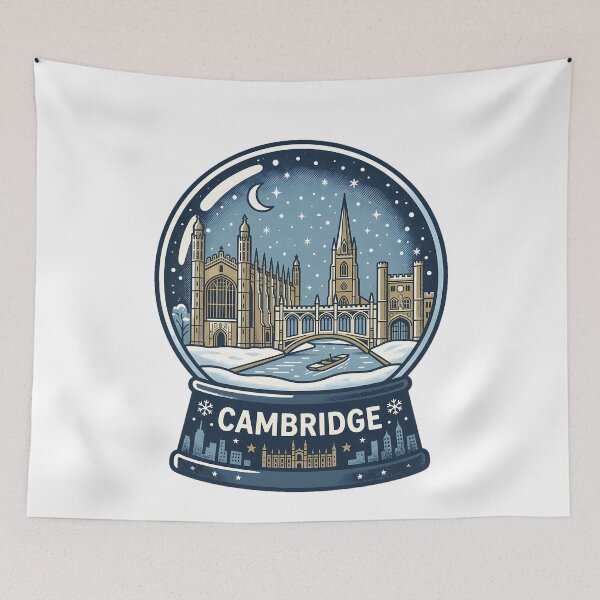 Item preview, Vintage Cambridge England Snow Globe Travel Badge designed and sold by k3rstman1.