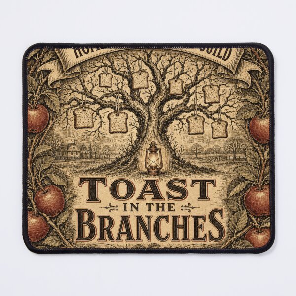 Item preview, Toast In The Branches Wassailing Apple Tree Vintage Label designed and sold by BoosterShop.