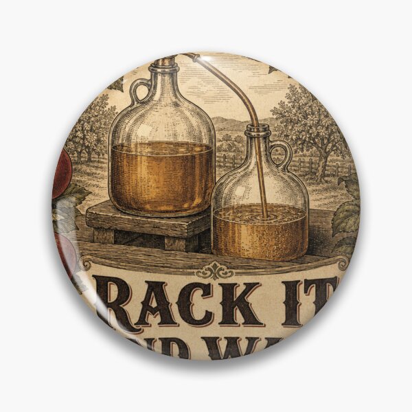 Item preview, Rack It And Wait Homebrew Cider Fermenting Vintage Label designed and sold by BoosterShop.