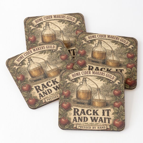 Item preview, Rack It And Wait Homebrew Cider Fermenting Vintage Label designed and sold by BoosterShop.
