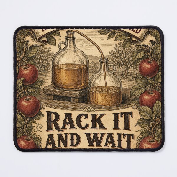 Item preview, Rack It And Wait Homebrew Cider Fermenting Vintage Label designed and sold by BoosterShop.
