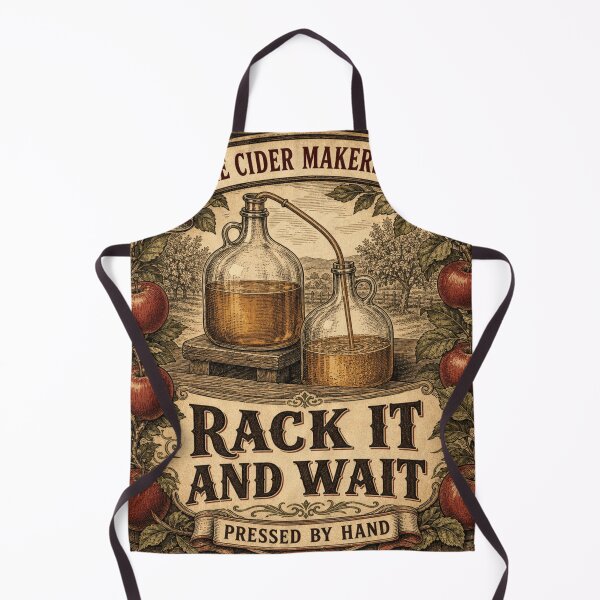 Item preview, Rack It And Wait Homebrew Cider Fermenting Vintage Label designed and sold by BoosterShop.