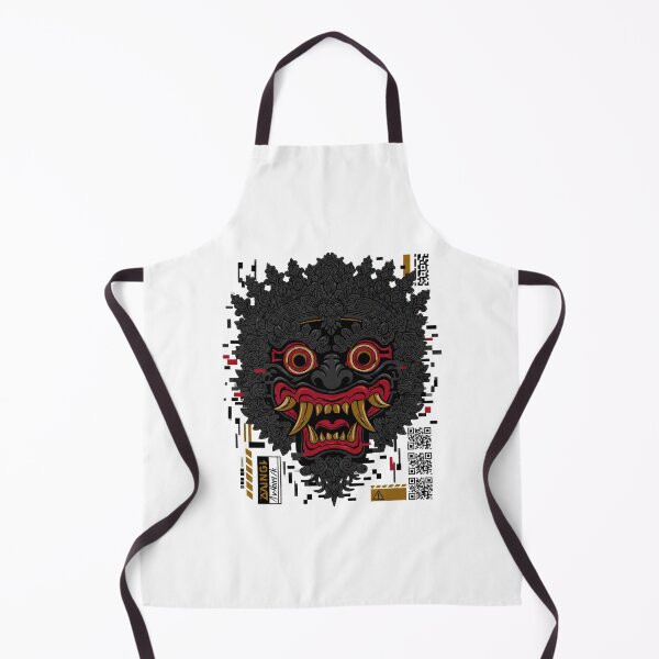 Item preview, Cyberpunk Glitch Barong Mask - Traditional Balinese Bhoma with Digital Techwear - Vintage Vector Art designed and sold by cannsuh.