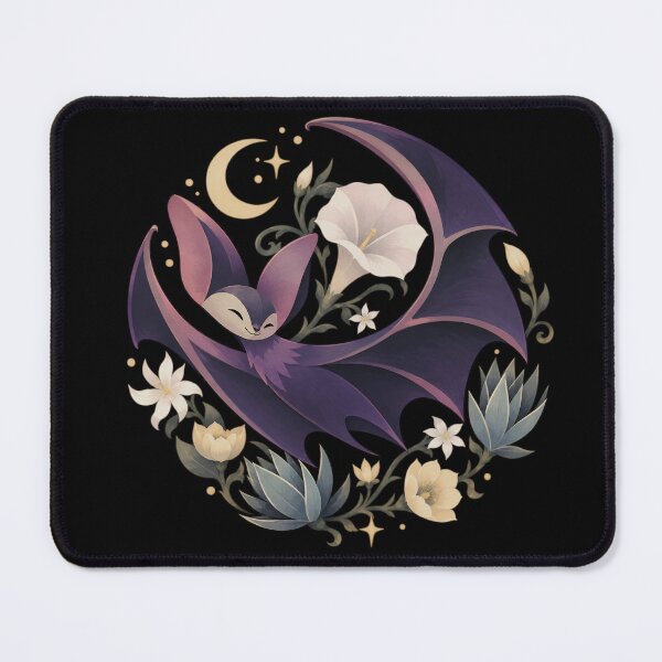 Item preview, Bat and Flowers designed and sold by Mooncalf Market.