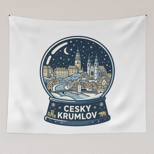 Item preview, Vintage Cesky Krumlov 1 Snow Globe Travel Badge designed and sold by k3rstman1.