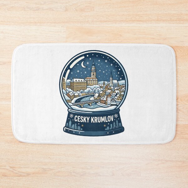 Item preview, Vintage Cesky Krumlov 2 Snow Globe Travel Badge designed and sold by k3rstman1.