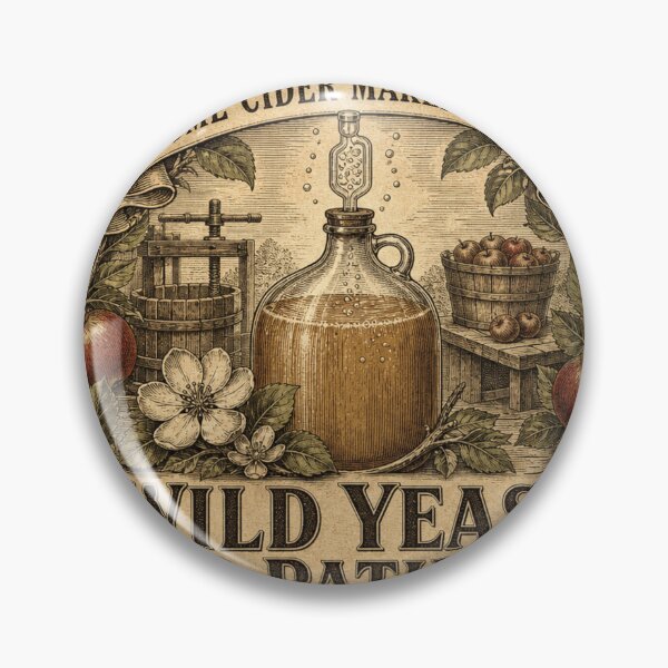 Item preview, Wild Yeast And Patience Craft Cider Fermentation Label designed and sold by BoosterShop.