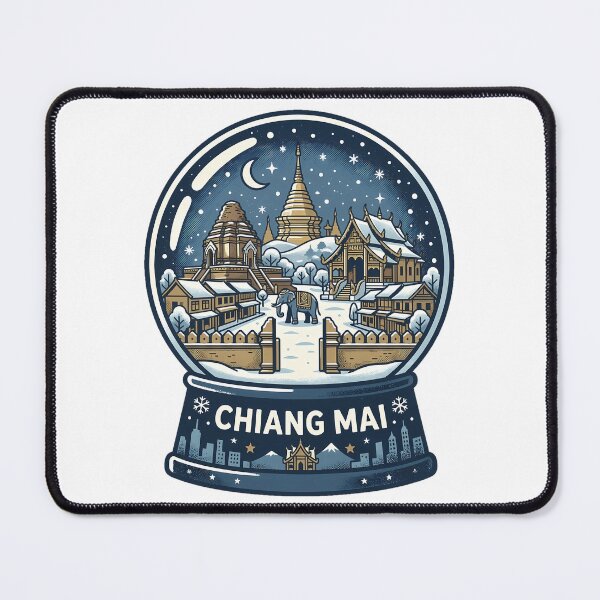Item preview, Vintage Chiang Mai Snow Globe Travel Badge designed and sold by k3rstman1.