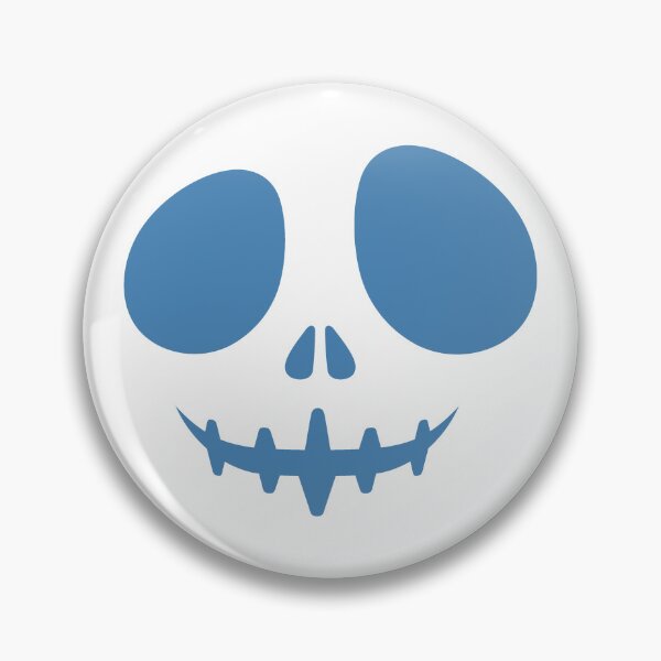 Item preview, Steel Blue Creepy Grin Skeleton Face Halloween Design designed and sold by pattern-archive.