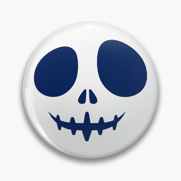 Item preview, Navy Blue Creepy Grin Skeleton Face Halloween Design designed and sold by pattern-archive.